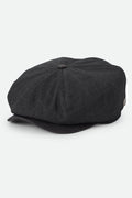 Unisex Brood Baggy Flannel Snap Cap in the color Black Denim/Black - Front Product Laydown Image