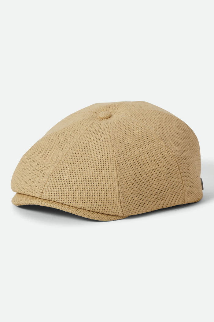 Unisex Brood Newsboy Cap in the color Dark Tan Straw - Front Product View