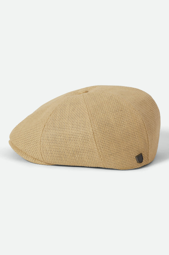 Brood Lightweight Newsboy Cap - Dark Tan Straw
