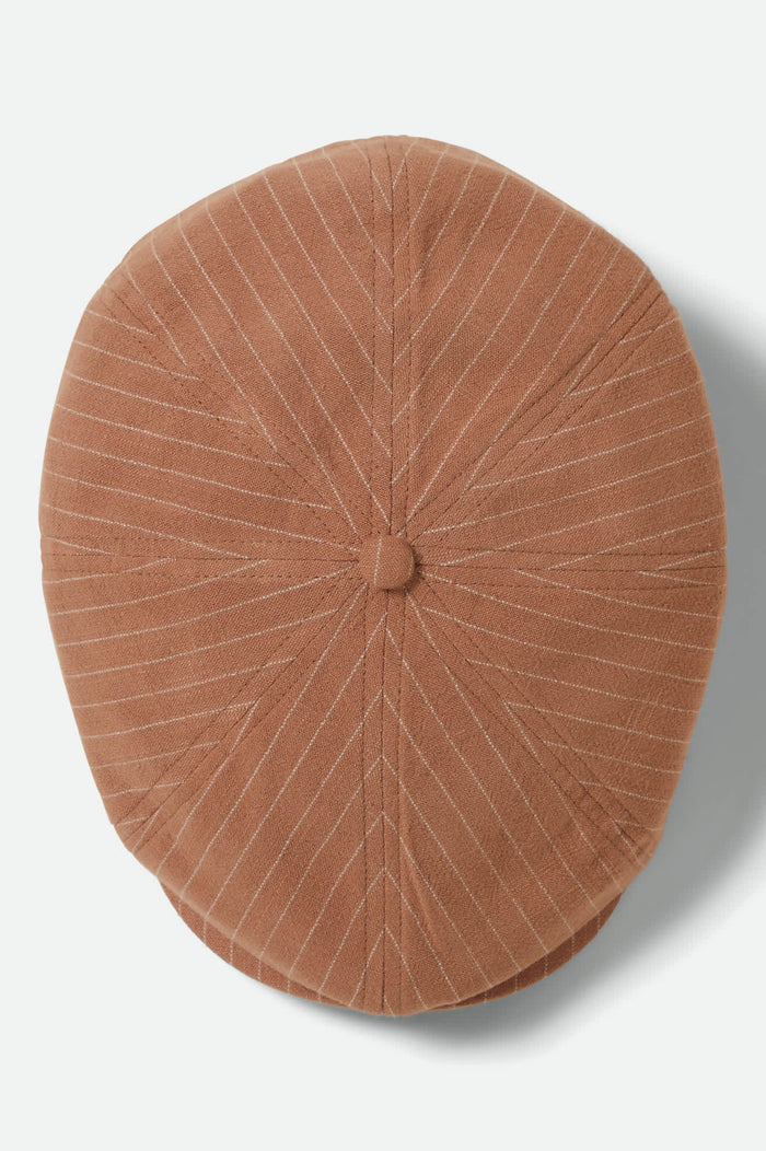Unisex Brood Newsboy Cap in the color Italian Clay Linen - Additional Laydown image