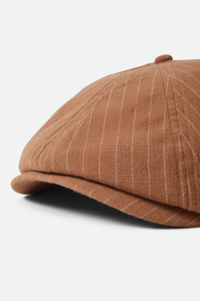 Unisex Brood Newsboy Cap in the color Italian Clay Linen - Additional Laydown image