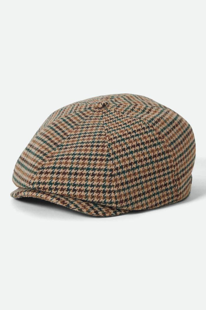 Unisex Brood Newsboy Cap in the color Dusted Ochre/Khaki/Verdant Green - Front Product View
