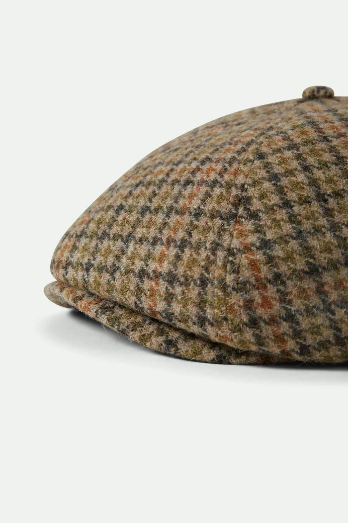 Unisex Brood Newsboy Cap in the color Oatmeal/Charcoal Houndstooth - Additional Laydown image