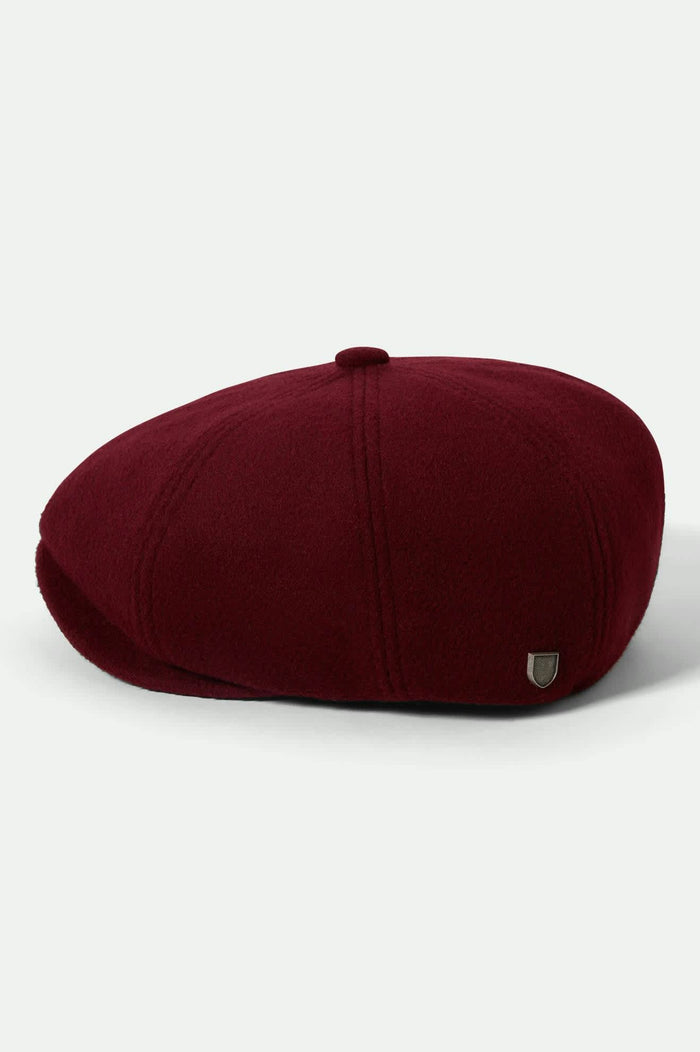 Unisex Brood Newsboy Cap in the color Port - Additional Laydown image