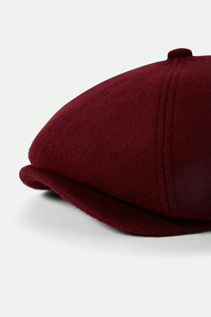Unisex Brood Newsboy Cap in the color Port - Additional Laydown image