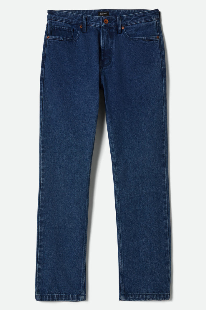 Men's Builders 5-Pocket Pant in the color Medium Wash Denim - Front Product View