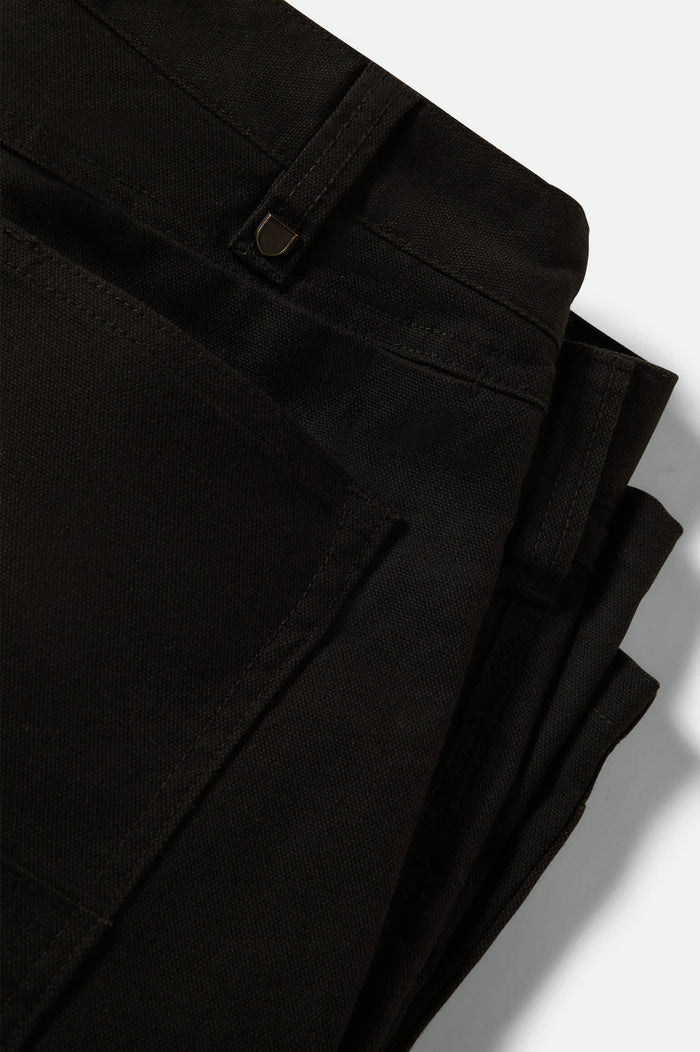 Men's Builders Carpenter Baggy Short in the color Washed Black - Additional Laydown image