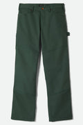 Men's Builders Carpenter Stretch Pant in the color Primary Green - Front Product View