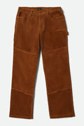 Men's Builders Carpenter Stretch Pant in the color Washed Copper Corduroy - Front Product View