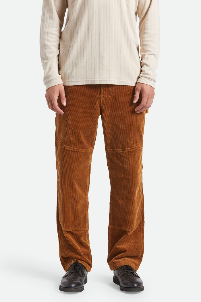 Men's Builders Carpenter Stretch Pant in the color Washed Copper Corduroy - Men's Front View