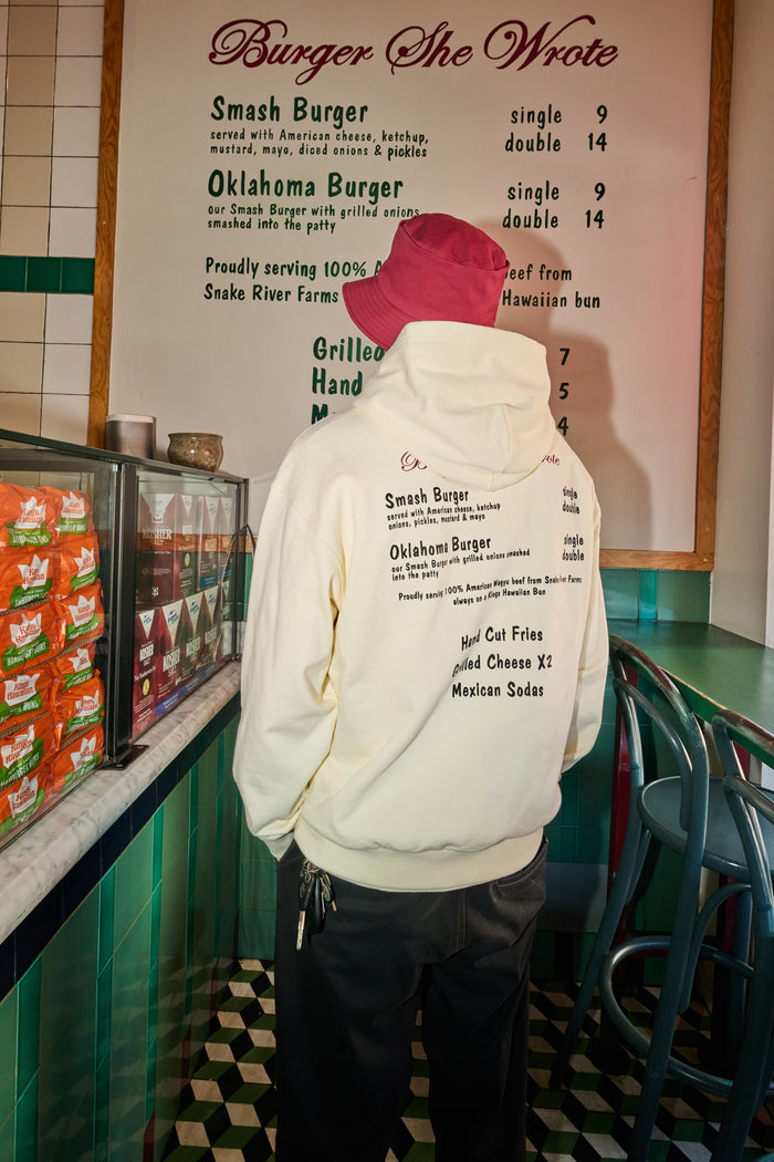 Burger She Wrote Hood - Natural
