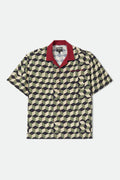 Men's Burger She Wrote Shirt in the color Black/Green Tile - Front Product Laydown Image