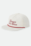 Unisex Burger She Wrote Snapback in the color Natural - Front Product Laydown Image