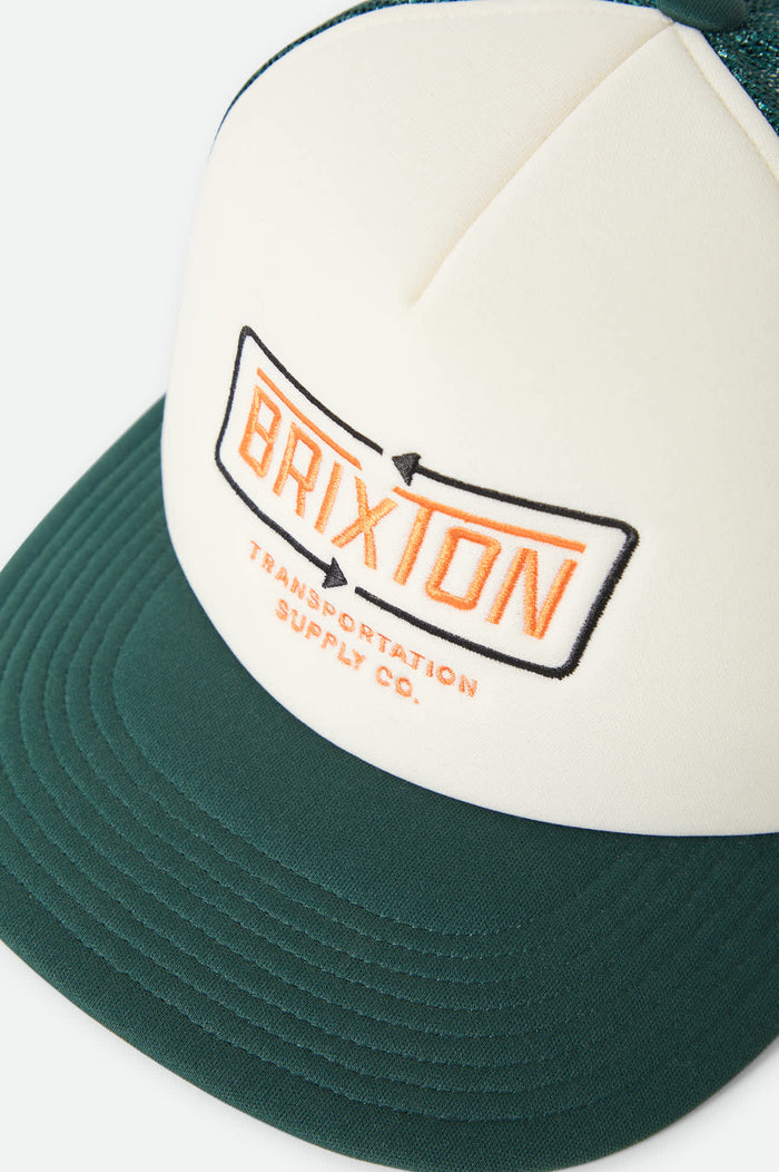 Unisex Caldwell Netplus Trucker Hat in the color Primal Green/Whitecap/Primal Green - Additional Laydown image