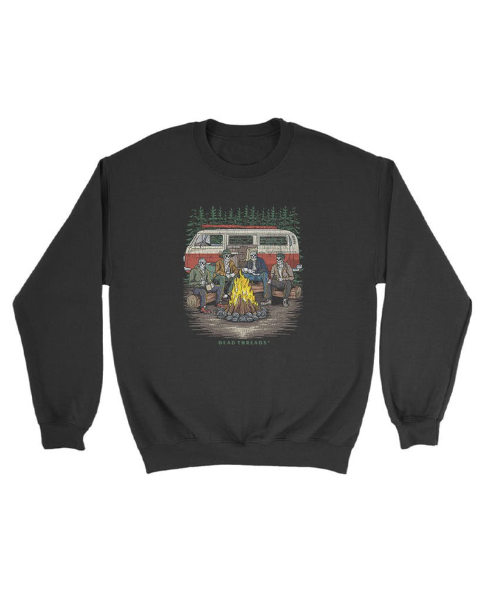 CAMPING IS IN TENTS KIDS CREWNECK SWEATSHIRT – Kids clothes – Dead Threads Apparel
