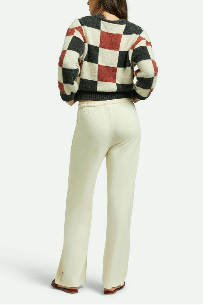 Women's Back Fit Image | Carefree Organic Garment Dye Lounge Pant - White Smoke