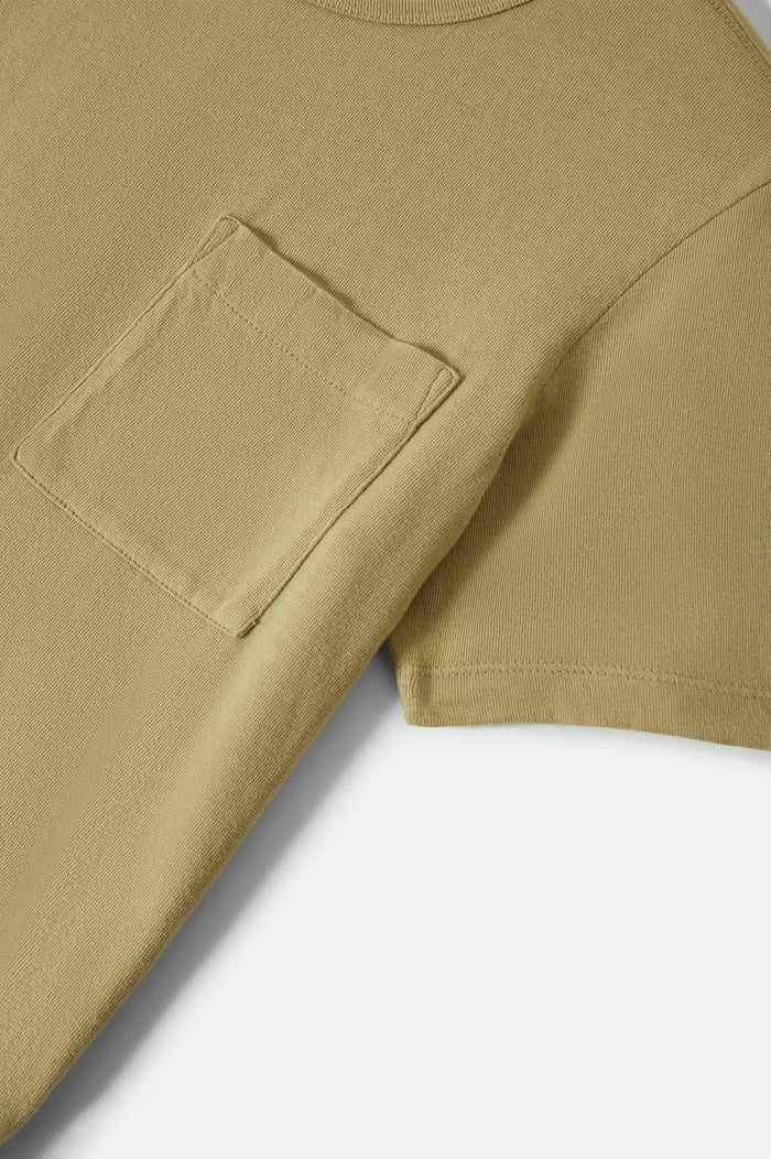 Women's Carefree Organic Garment Dye Perfect T-Shirt in the color Elm - Additional Laydown image