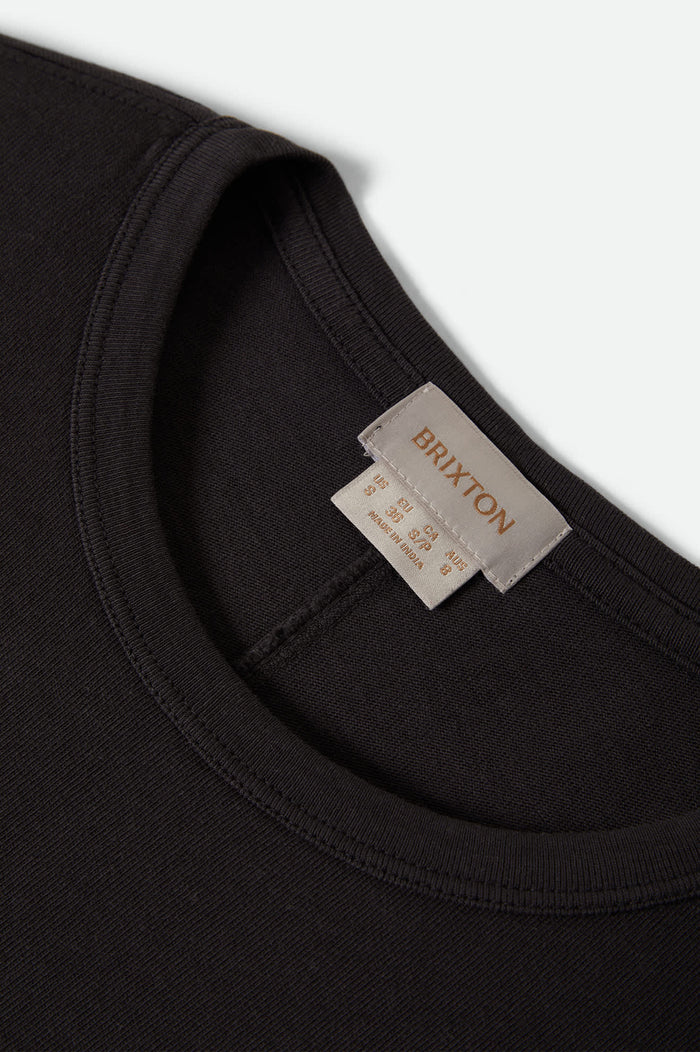 Carefree Organic Garment Dye Slim Long Sleeve T-Shirt - Black