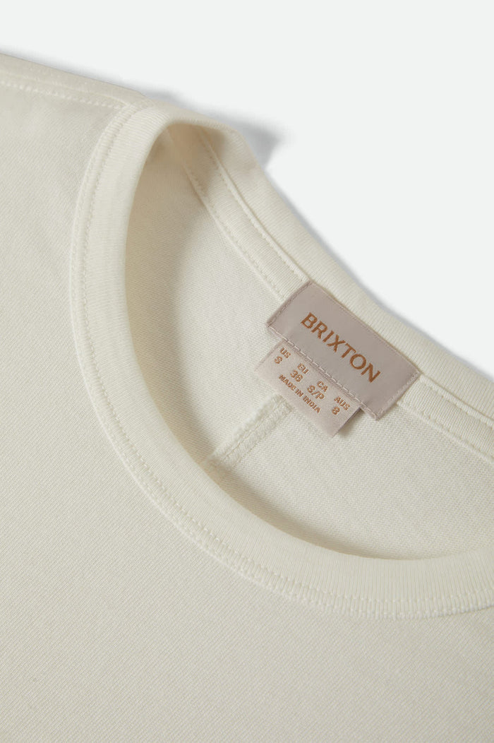 Carefree Organic Garment Dye Slim Long Sleeve T-Shirt - Off White
