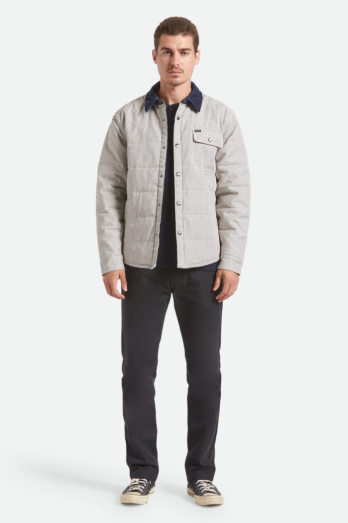 Men's Cass Jacket in the color Whitecap/Mood Indigo Hickory S - Additional Fit image