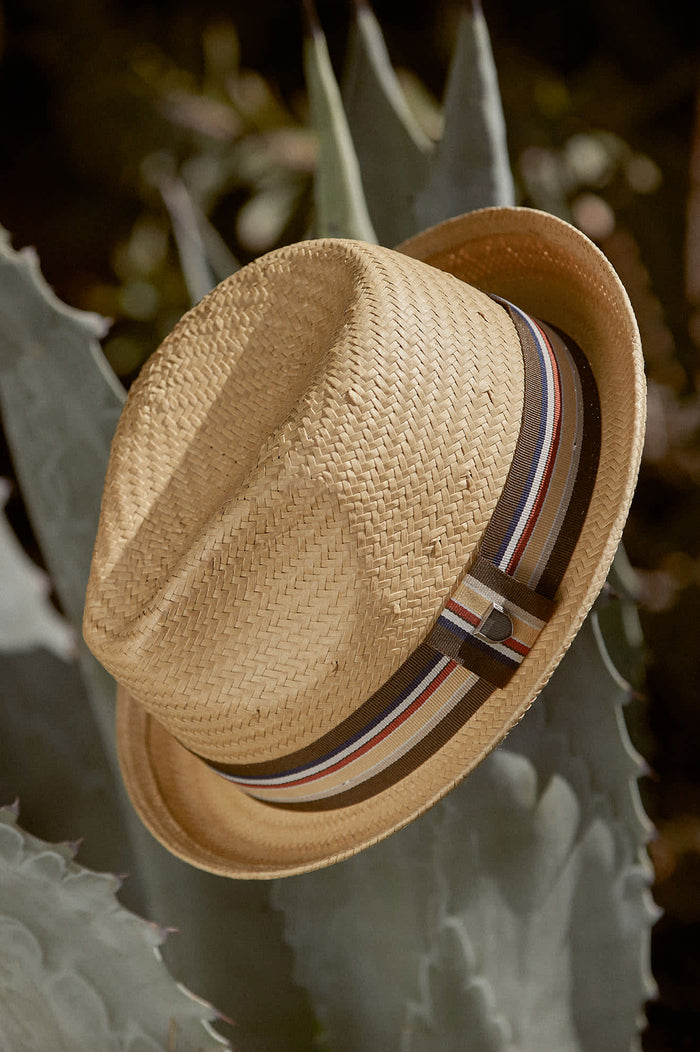Unisex Castor Fedora in the color Tan - Additional Laydown image