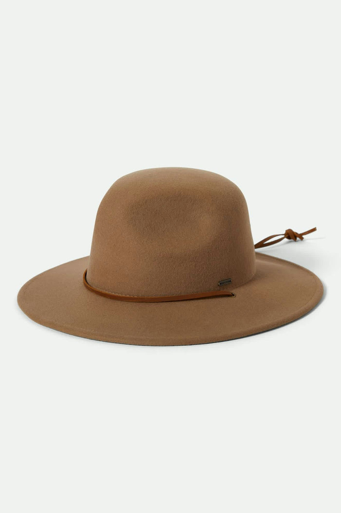 Unisex Cedar Packable WTHR GUARD™ Fedora in the color Khaki - Front Product View