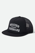 Unisex Chains NetPlus Trucker Hat in the color Black/Black - Front Product View
