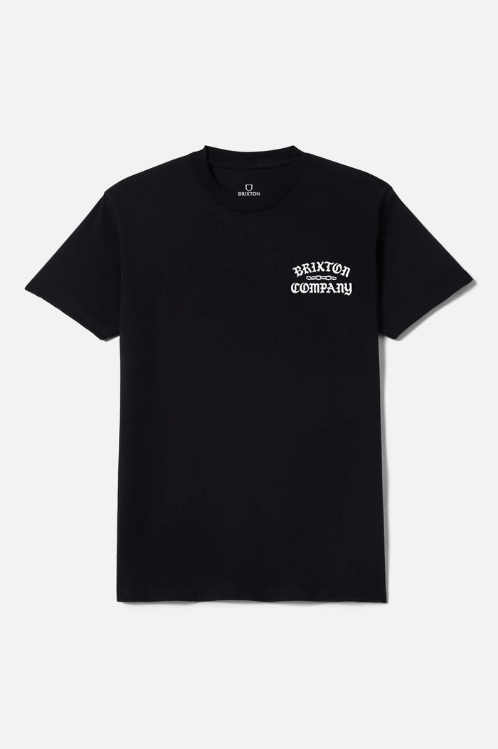 Men's Chains Short Sleeve Shirt in the color Black - Front Product View