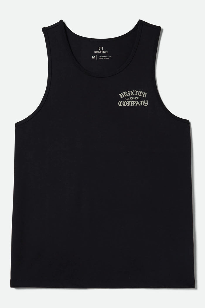 Men's Chains Tank Top in the color Black - Front Product View