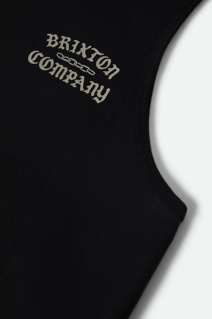 Men's Chains Tank Top in the color Black - Additional Laydown image