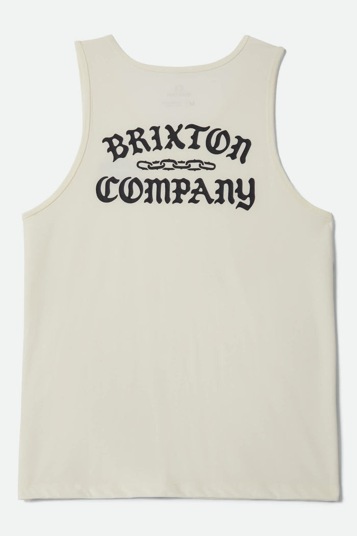 Men's Chains Tank Top in the color Off White - Additional Laydown image