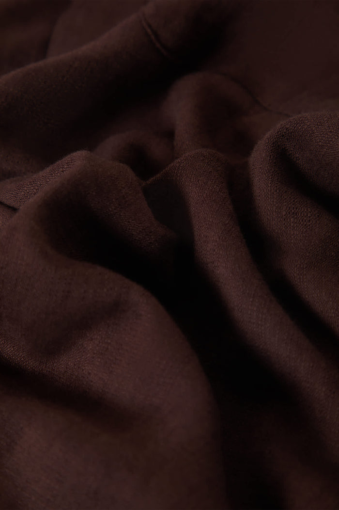 Men's Charter Slub Short Sleeve Shirt in the color Chocolate - Additional Laydown image