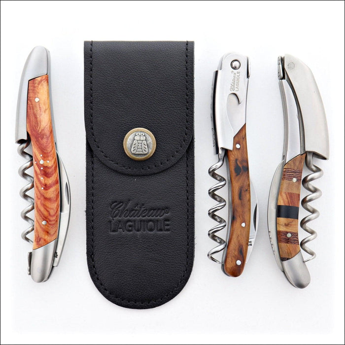 Chateau Laguiole Leather Belt Sheath, - Handcrafted by Chateau Laguiole® - Made in France