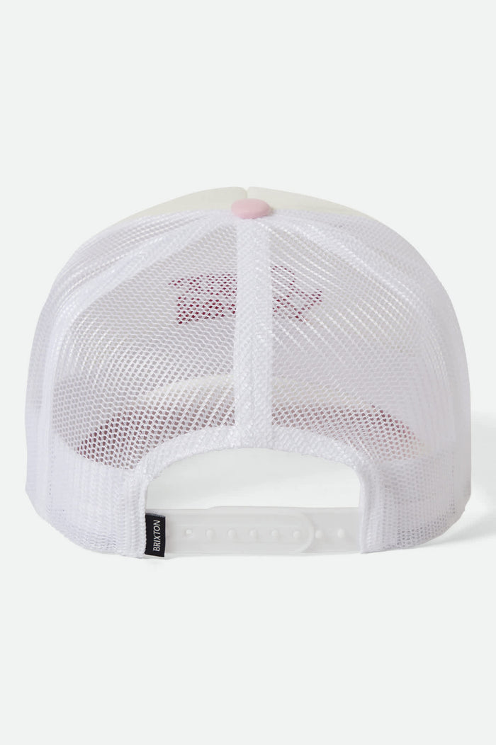 Cherry NetPlus Trucker Hat - Off White/Pink