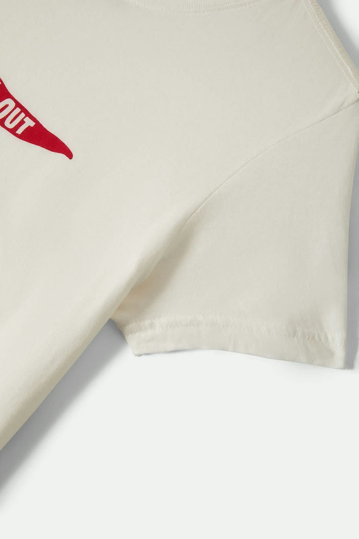 Women's Chill Out Fitted Crew T-Shirt in the color Off White - Additional Laydown image