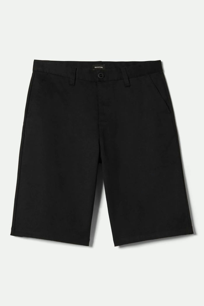 Men's Choice Chino Baggy Short in the color Black - Front Product View