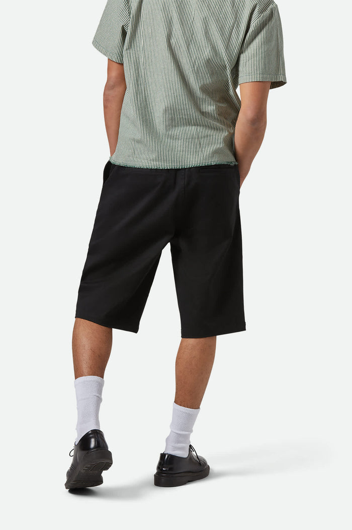 Men's Choice Chino Baggy Short in the color Black - Men's Back View
