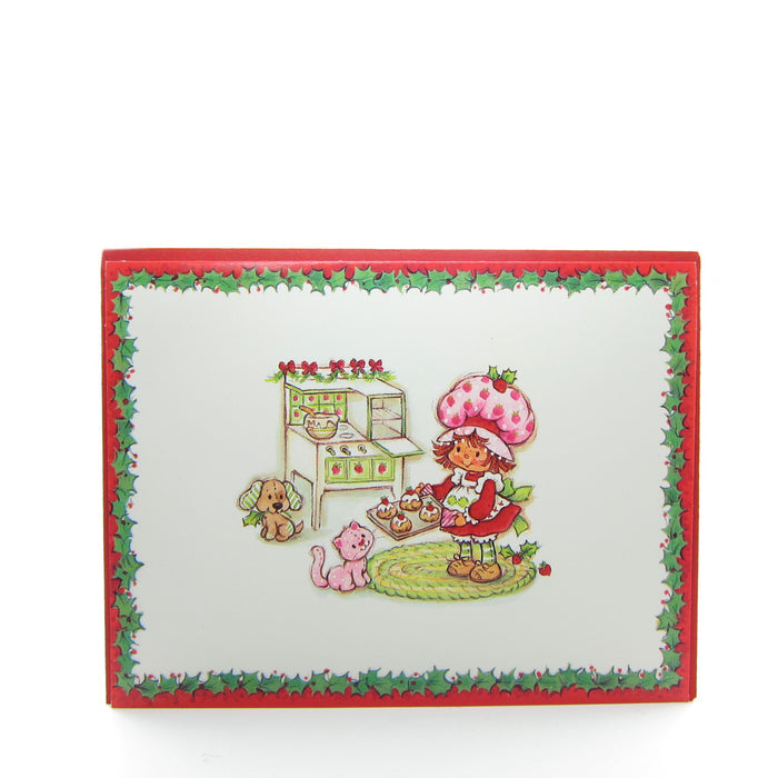 Strawberry Shortcake Christmas card baking with Custard & Pupcake