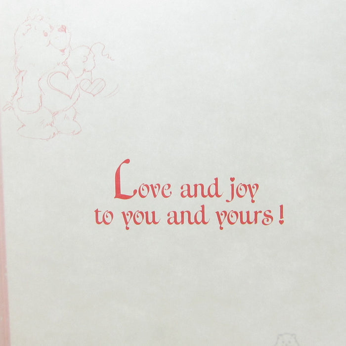Love and joy to you and yours Care Bears Christmas card