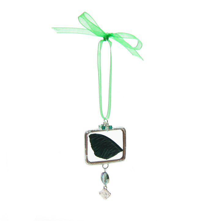 Green fairy wing Christmas ornament