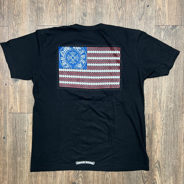 Chrome Hearts American Flag Dagger Tee Black