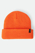 Unisex Chunky Heist Beanie in the color Bright Orange - Front Product Laydown Image