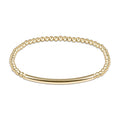 Classic Gold 3mm Bead Bracelet - Bliss Bar Smooth