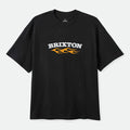 Men's Clifton Boxed Crop T-Shirt in the color Black - Front Product Laydown Image