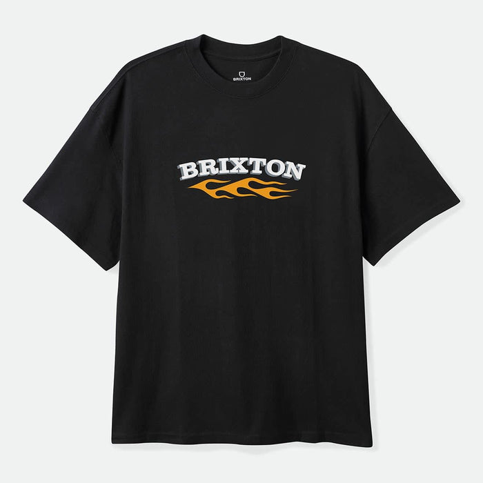 Men's Clifton Boxed Crop T-Shirt in the color Black - Front Product Laydown Image