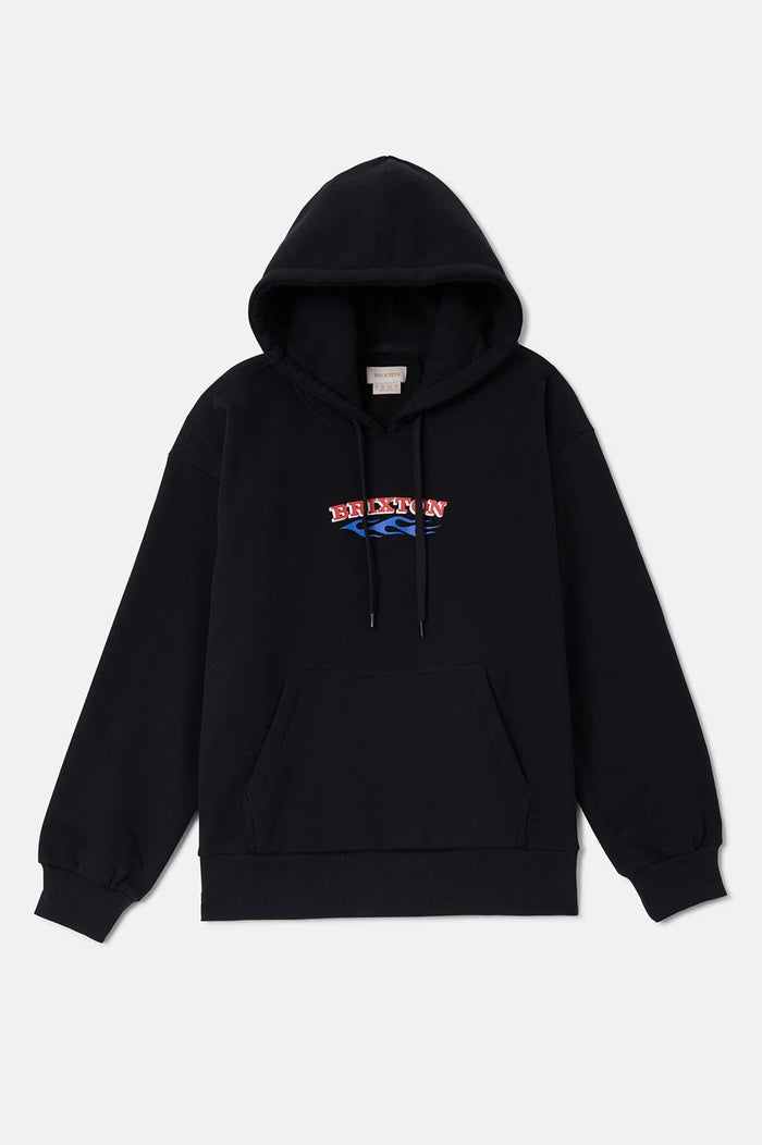 Women's Clifton Hood in the color Black - Front Product Laydown Image