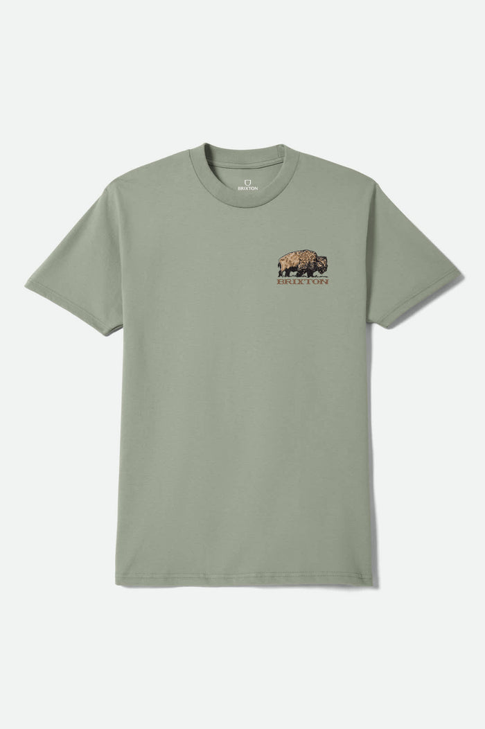 Men's Coba Short Sleeve Shirt in the color Desert Green - Front Product View
