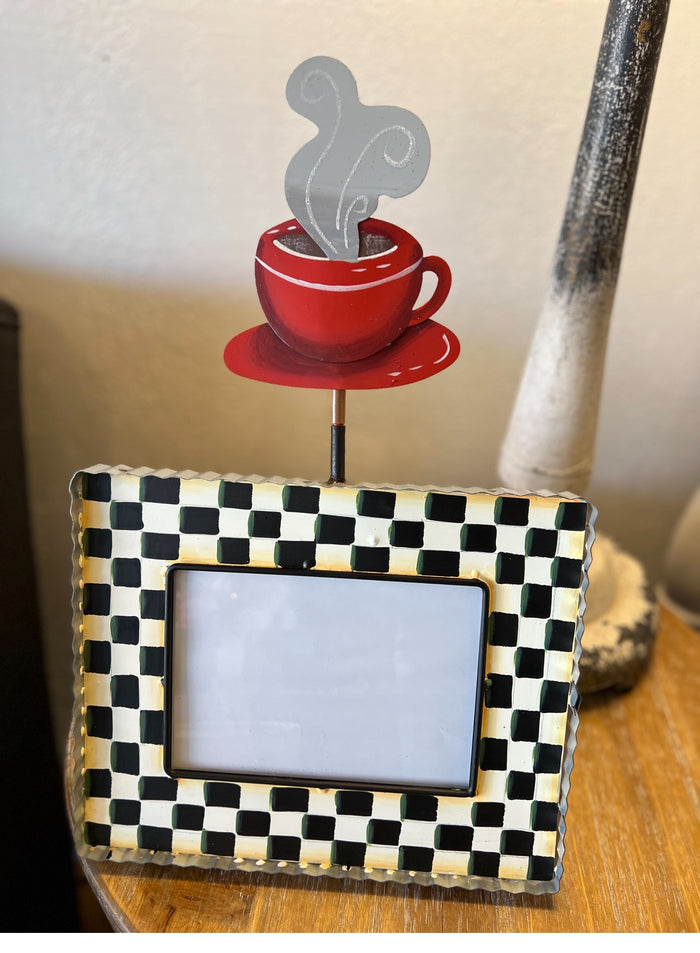 Coffee Cup Finial in Red