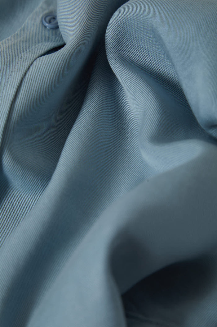 Men's Cool Comfort Wayne Long Sleeve Shirt in the color Dusty Blue - Additional Laydown image