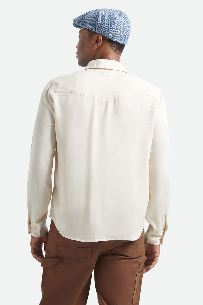 Men's Cool Comfort Wayne Long Sleeve Shirt in the color Whitecap - Men's Back View